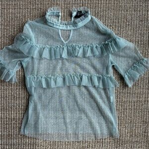 Sheer Gren Blouse Size S